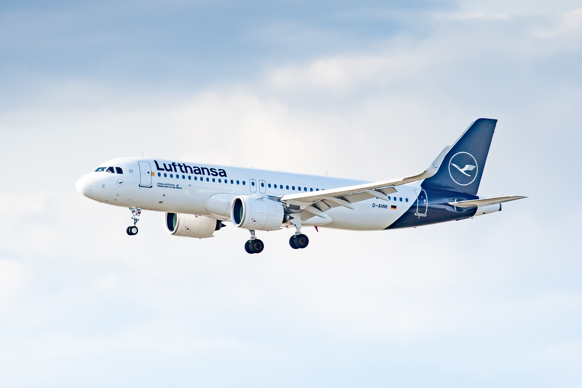 Lufthansa Airbus A320neo (Registration "D-AINK") at Frankfurt Airport / FRA