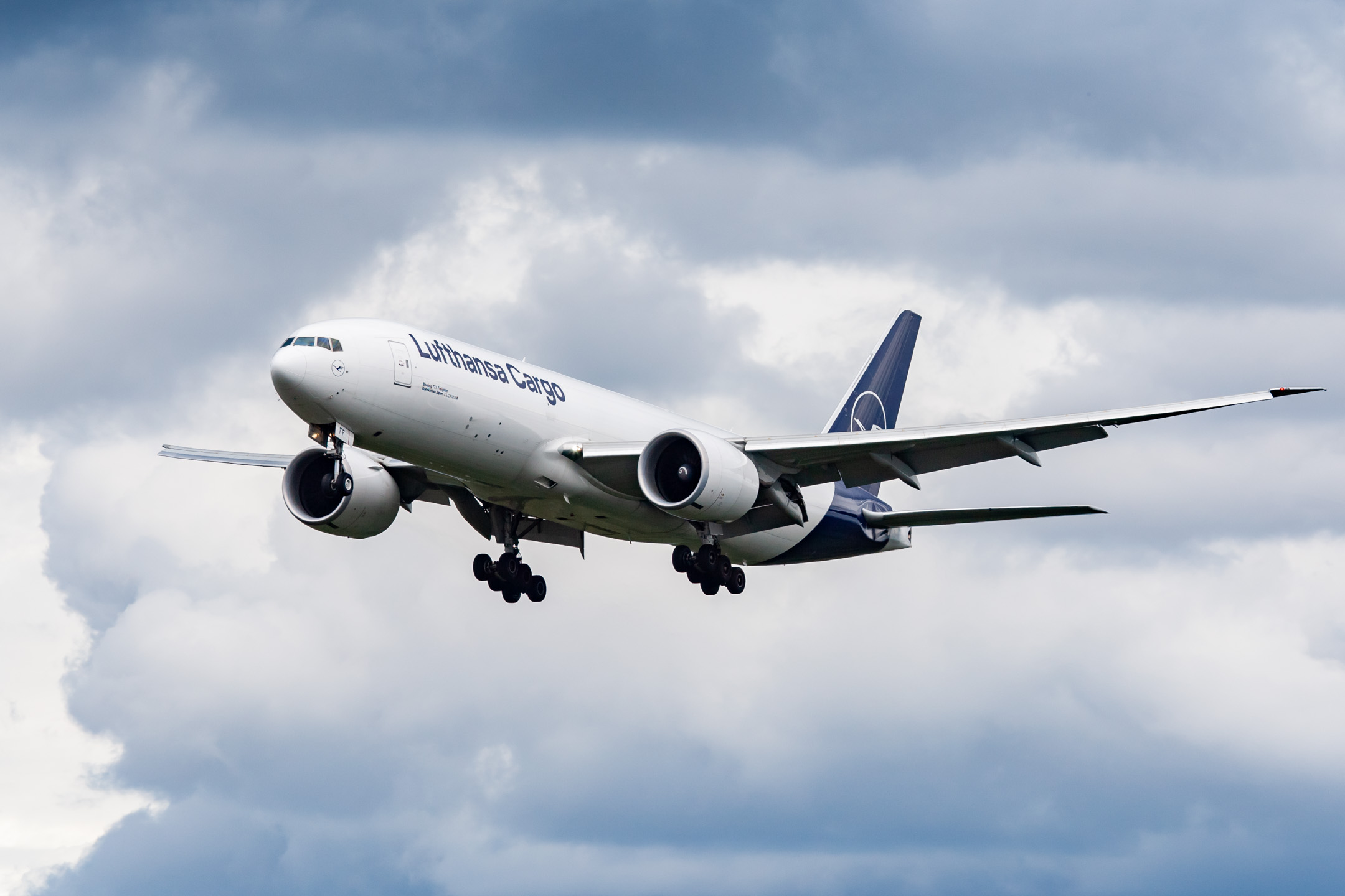 Lufthansa Cargo Boeing 777 (Registration "D-ALFF") at Frankfurt Airport / FRA