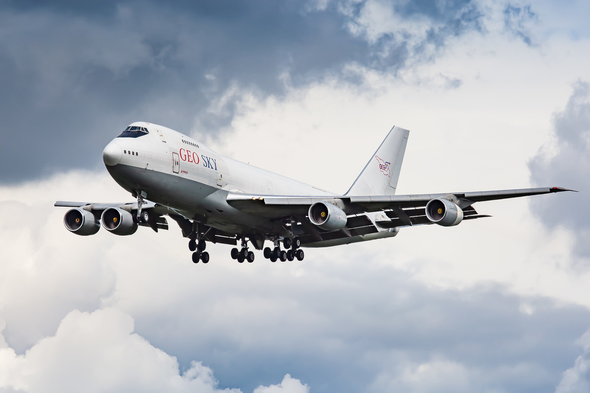 Geo Sky Boeing 747 (Registration "4L-GEO") at Frankfurt Airport / FRA