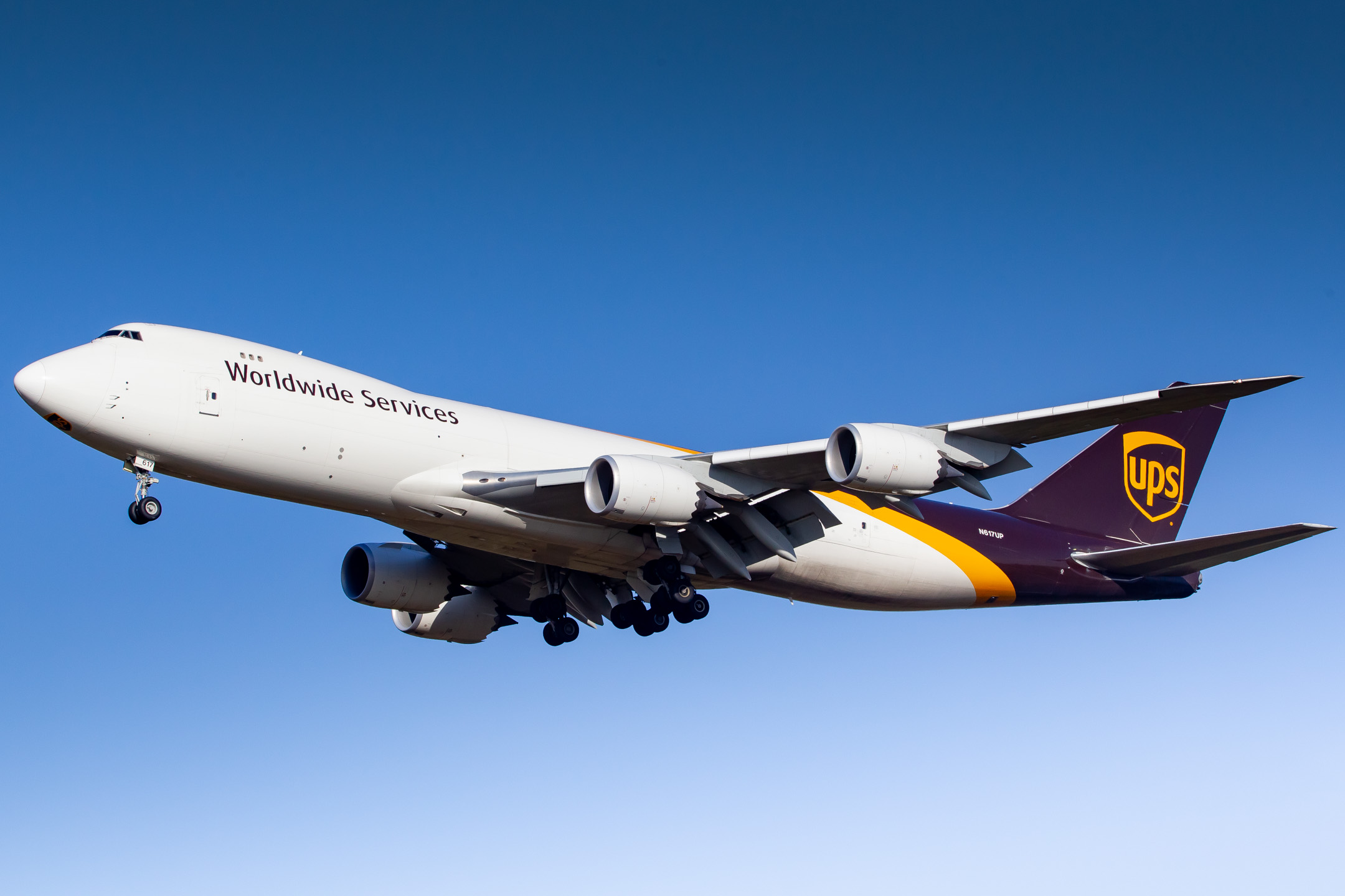 UPS Airlines Boeing 747 (Registration "N617UP") at Köln Bonn Airport / CGN