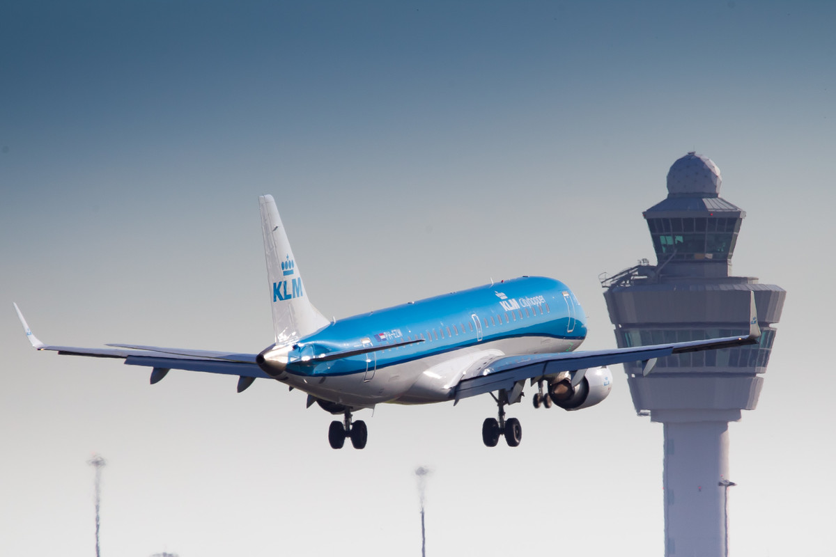 KLM Embraer ERJ-190 (Registration "PH-EZW") at Amsterdam Schiphol Airport / AMS