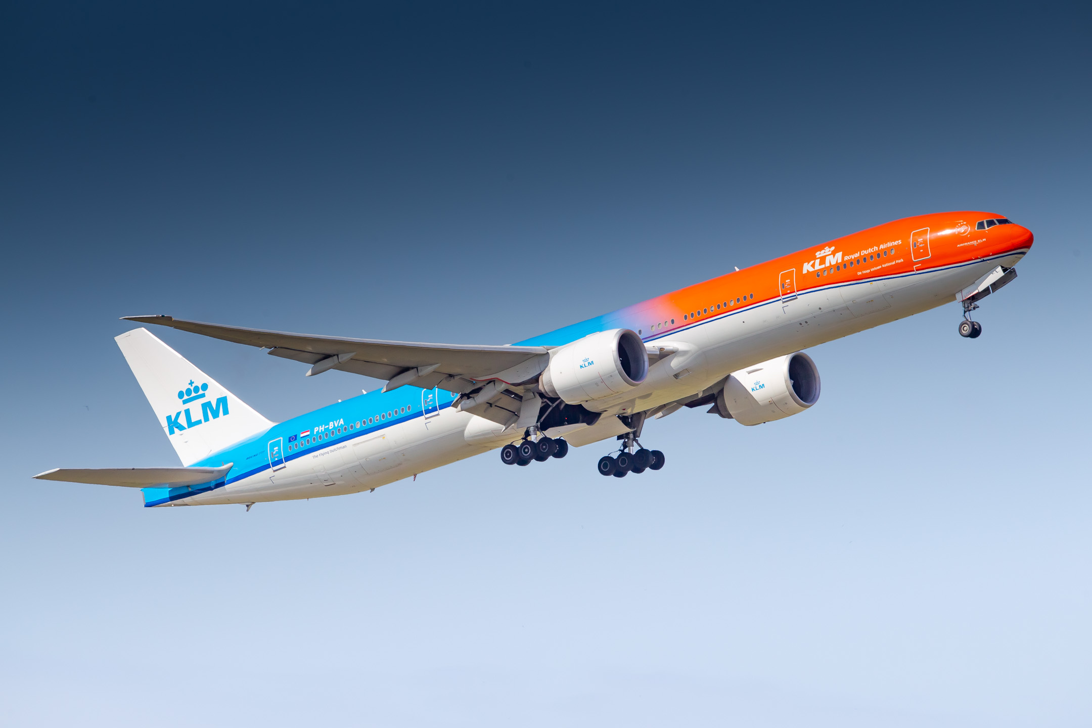 KLM Boeing 777 (Registration "PH-BVA") at Amsterdam Schiphol Airport / AMS