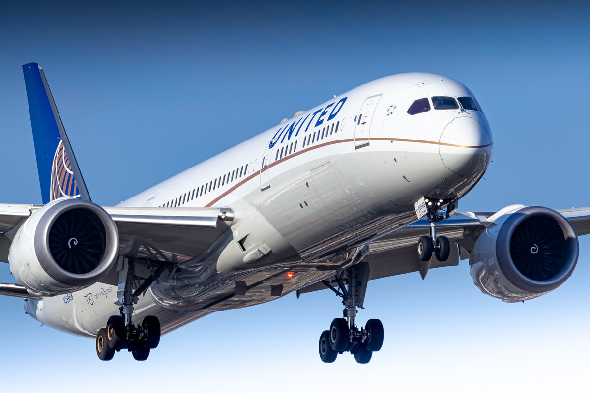 United Boeing 787 Dreamliner (Registration "N29968") at Frankfurt Airport / FRA